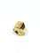 Bague 55 Chevalière en or champagne 18 carats guillochée « E H » 58 Facettes