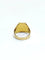 Bague 55 Chevalière en or champagne 18 carats guillochée « E H » 58 Facettes