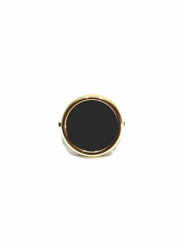 Bague 59 Ginette NY - Bague en or rose 18 carats et onyx 58 Facettes