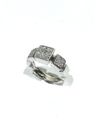 Bague 54 Didier Guerin - Bague en or blanc et diamants pavés 58 Facettes