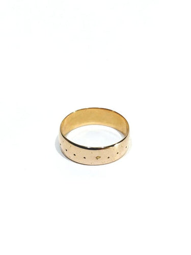 Bague 55 Napoléon III - Alliance large en or rose 18 carats 58 Facettes