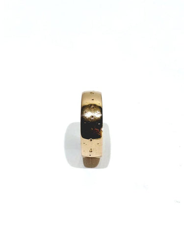 Bague 55 Napoléon III - Alliance large en or rose 18 carats 58 Facettes