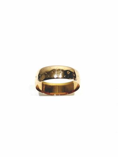 Bague 55 Napoléon III - Alliance large en or rose 18 carats 58 Facettes