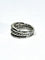 Bague 53 David Yurman - Bague articulée à trois anneaux en argent et diamants 58 Facettes