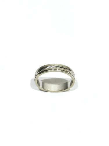 Bague 53 Alliance mixte en or blanc 18 carats 58 Facettes