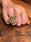 Bague 51.5 Bague articulée en or jaune 18 carats et perles 58 Facettes