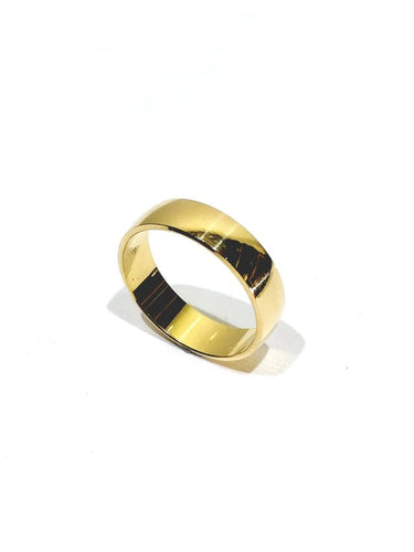 Bague 63 Alliance homme incurvée en or champagne 18 carats 58 Facettes