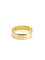 Bague 63 Alliance homme incurvée en or champagne 18 carats 58 Facettes