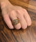 Bague 54 Bague Art déco en or 18 carats avec diamants et rubis synthétiques 58 Facettes