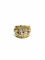 Bague 54 Bague Art déco en or 18 carats avec diamants et rubis synthétiques 58 Facettes