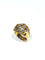 Bague 54 Bague ajourée en or champagne 18 carats avec diamants et rubis synthétiques 58 Facettes