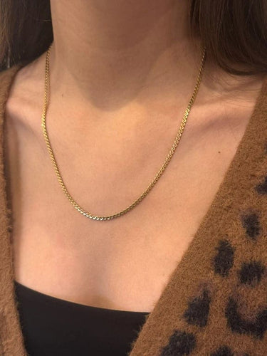 Collier Chaîne à mailles spirale en or jaune 18 carats 58 Facettes