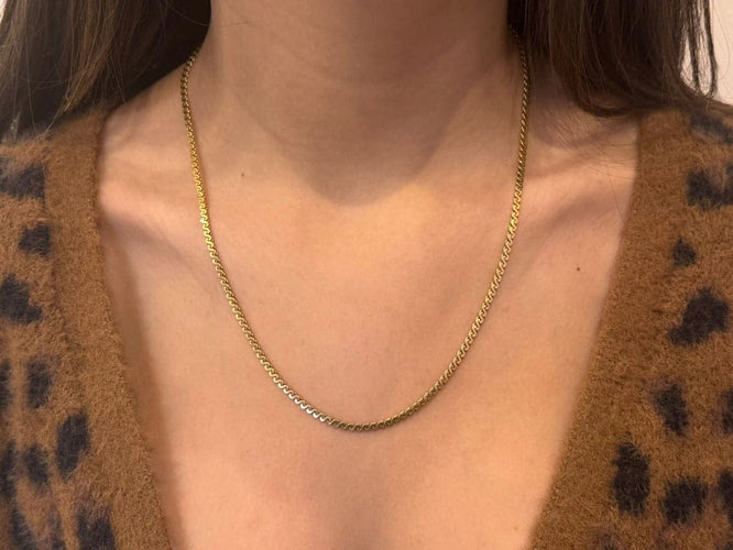 Collier Chaîne - Mailles spirale en or jaune 18 carats 58 Facettes