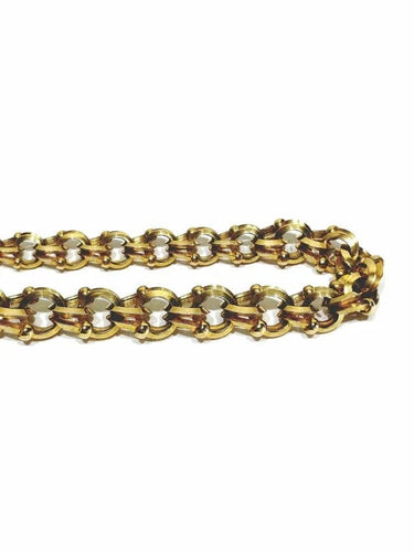 Collier Collier en or rose 18 carats à maillons entrelacés (années 1940) 58 Facettes