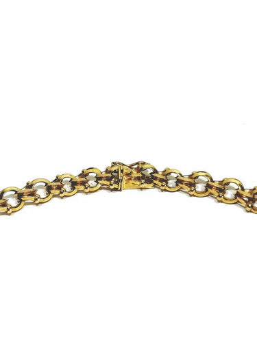 Collier Collier en or rose 18 carats à maillons entrelacés (années 1940) 58 Facettes