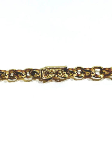 Collier Collier en or rose 18 carats à maillons entrelacés (années 1940) 58 Facettes