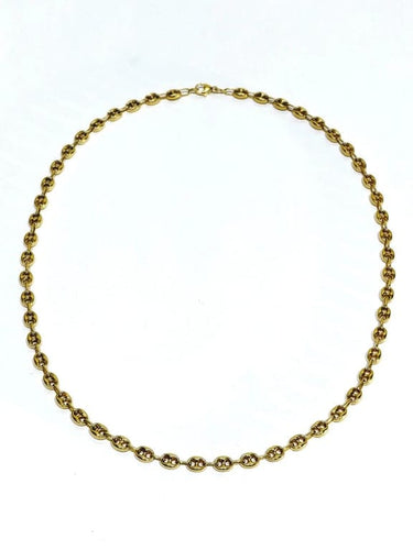 Collier Chaîne maille grain de café en or jaune 18 carats 58 Facettes
