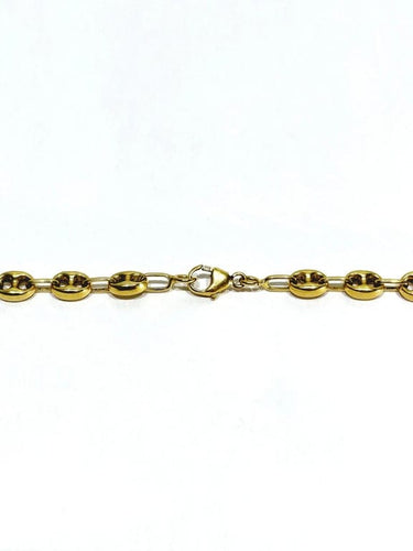 Collier Chaîne maille grain de café en or jaune 18 carats 58 Facettes
