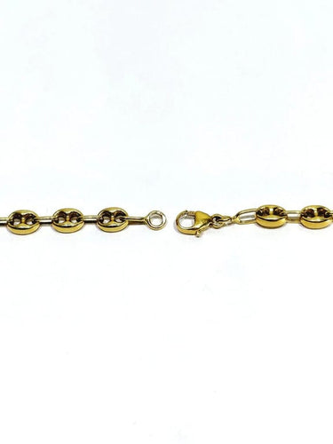 Collier Chaîne maille grain de café en or jaune 18 carats 58 Facettes