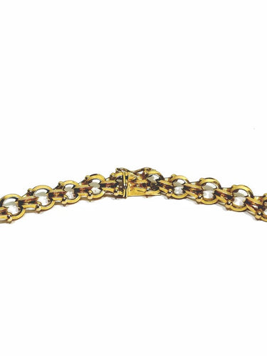 Collier Collier à maillons entrelacés en or rose 18 carats 58 Facettes