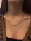Collier Chaîne maille grain de café en or jaune 18 carats 58 Facettes