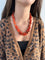 Collier Collier en corail rouge avec fermoir plaqué or 58 Facettes