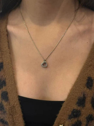 Collier David Yurman - Collier cœur en argent 925 avec pendentif or 14 carats 58 Facettes