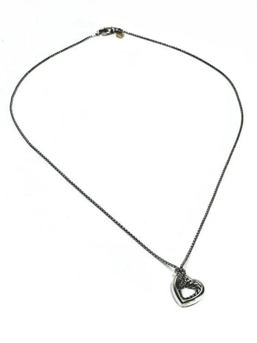 Collier David Yurman - Collier cœur en argent 925 avec pendentif or 14 carats 58 Facettes