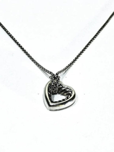 Collier David Yurman - Collier cœur en argent 925 avec pendentif or 14 carats 58 Facettes