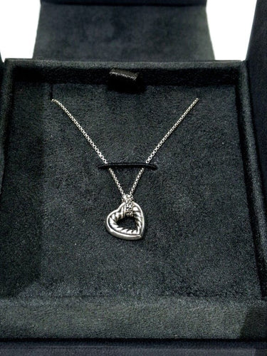 Collier David Yurman - Collier cœur en argent 925 avec pendentif or 14 carats 58 Facettes