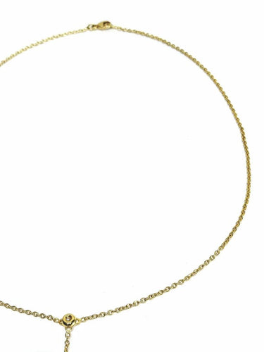 Collier Collier en or jaune 18 carats et diamants 58 Facettes