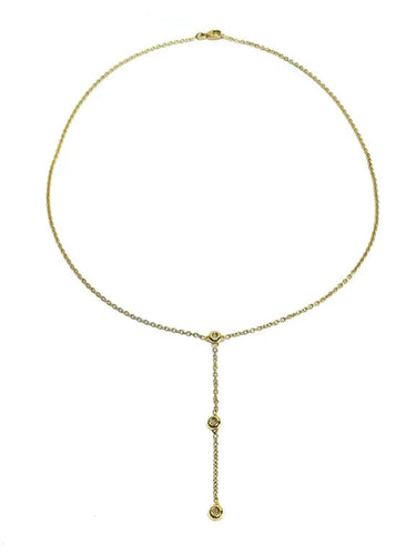 Collier Collier en or jaune 18 carats et diamants 58 Facettes