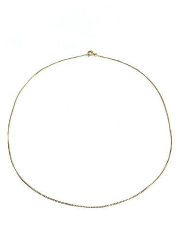 Collier Chaîne maille gourmette en or jaune 18 carats 43,5 cm 58 Facettes