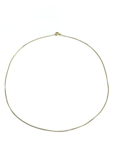 Collier Chaîne maille gourmette en or jaune 18 carats 43,5 cm 58 Facettes