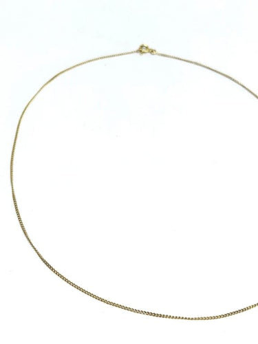 Collier Chaîne maille gourmette en or jaune 18 carats 43,5 cm 58 Facettes