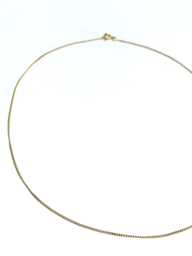 Collier Chaîne maille gourmette en or jaune 18 carats 43,5 cm 58 Facettes