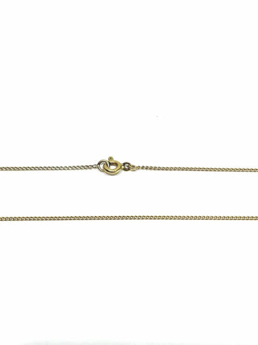 Collier Chaîne maille gourmette en or jaune 18 carats 43,5 cm 58 Facettes