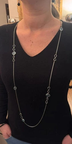 Collier David Yurman - Sautoir en argent 925 et calcédoines 58 Facettes