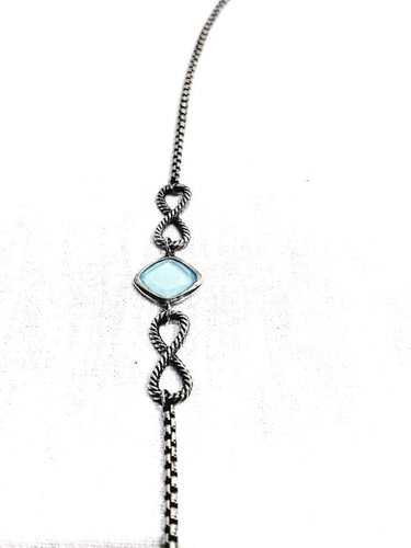 Collier David Yurman - Sautoir en argent 925 et calcédoines 58 Facettes