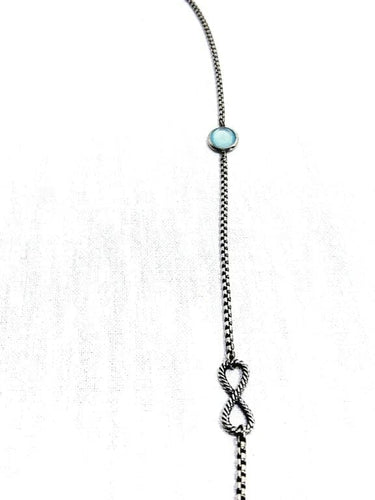 Collier David Yurman - Sautoir en argent 925 et calcédoines 58 Facettes