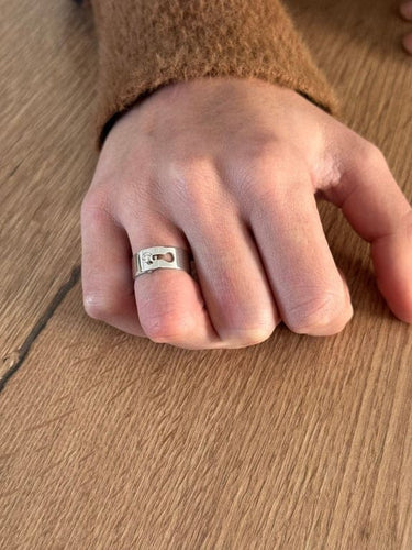 Bague 52 Dinh Van Serrure - Bague en or blanc et diamant 58 Facettes