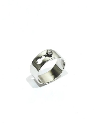 Bague 52 Dinh Van Serrure - Bague en or blanc et diamant 58 Facettes