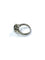 Bague 52 Bague en or blanc 18 carats avec diamants et pierre verte synthétique 58 Facettes