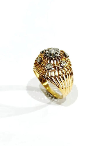 Bague 57 Bague ajourée en or rose 18 carats et diamants 58 Facettes