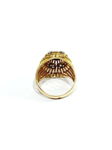 Bague 57 Bague ajourée en or rose 18 carats et diamants 58 Facettes