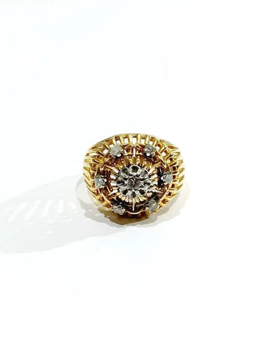 Bague 57 Bague ajourée en or rose 18 carats et diamants 58 Facettes