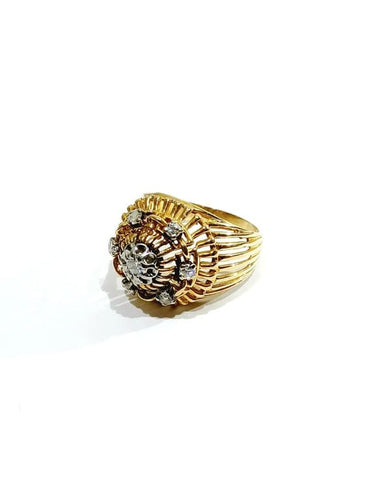 Bague 57 Bague ajourée en or rose 18 carats et diamants 58 Facettes