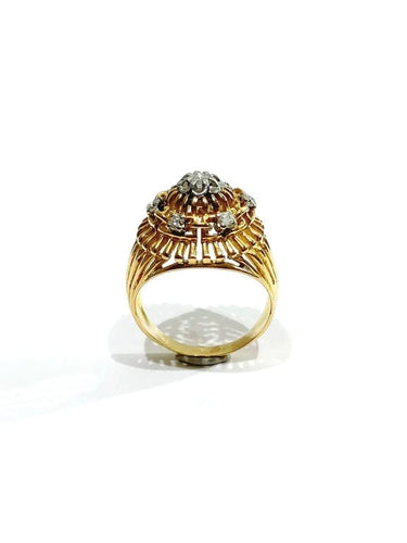 Bague 57 Bague ajourée en or rose 18 carats et diamants 58 Facettes