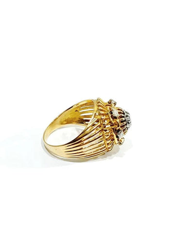 Bague 57 Bague ajourée en or rose 18 carats et diamants 58 Facettes