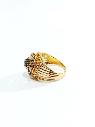 Bague 57 Bague ajourée en or rose 18 carats et diamants 58 Facettes